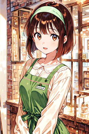 脱衣キャラ選択 / 雑貨屋の女性店員