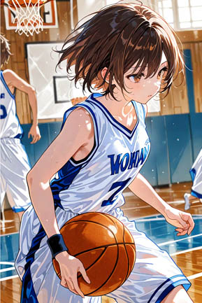 脱衣キャラ選択 / バスケ少女