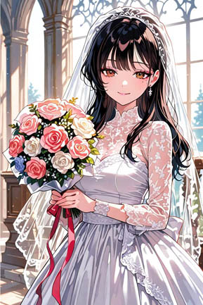 脱衣キャラ選択 / ウエディング少女