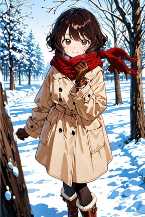 脱衣キャラ選択 / コート少女